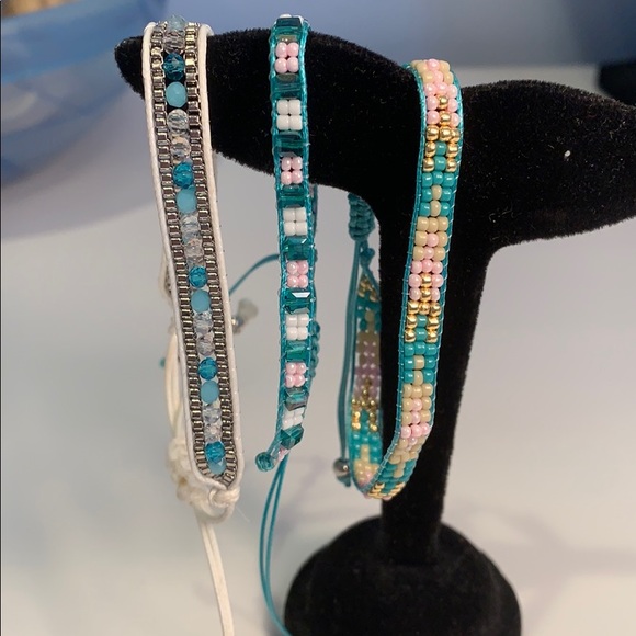 Bohemian Beads Rope Bracelets Set of 3 - Picture 5 of 6